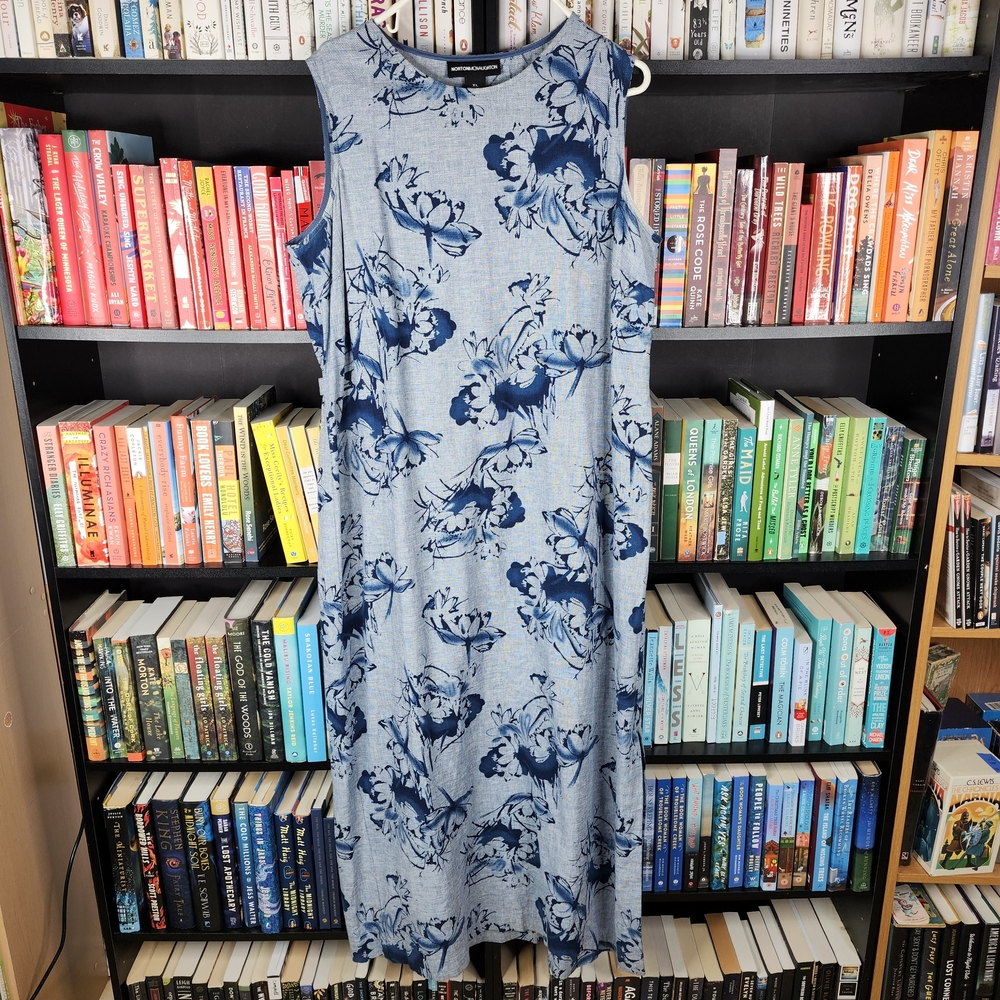 Norton McNaughton Blue Floral Maxi Dress